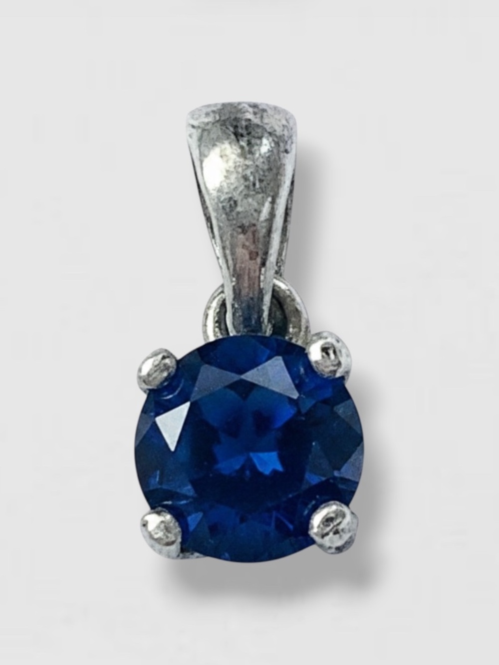 Pendant 925 Sterling Silver Blue Stone